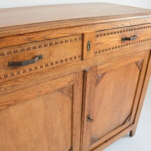 Buffet Parisien 1930 Art Déco chêne doré vintage 21