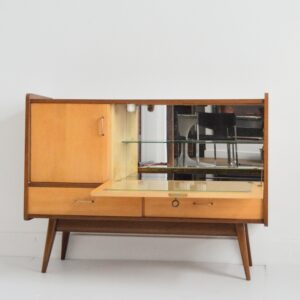 Enfilade : Meuble bar pieds compas 1950 vintage 2