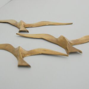 Trois Mouettes Murales en Laiton 1960 vintage 4