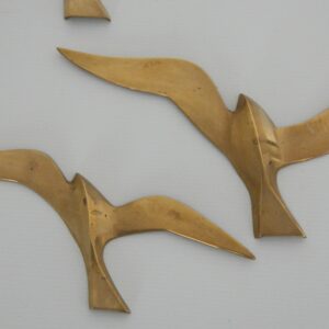 Trois Mouettes Murales en Laiton 1960 vintage 6